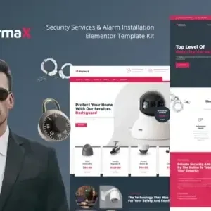Alarmax – Security Services & Alarm Installation Elementor Template Kit